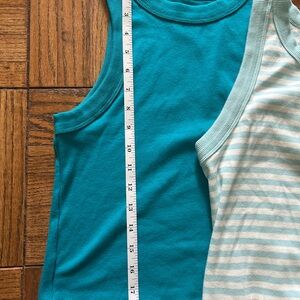 Teens Teal and Striped Tank Tops Old Navy  BNWOT  size L two tops!